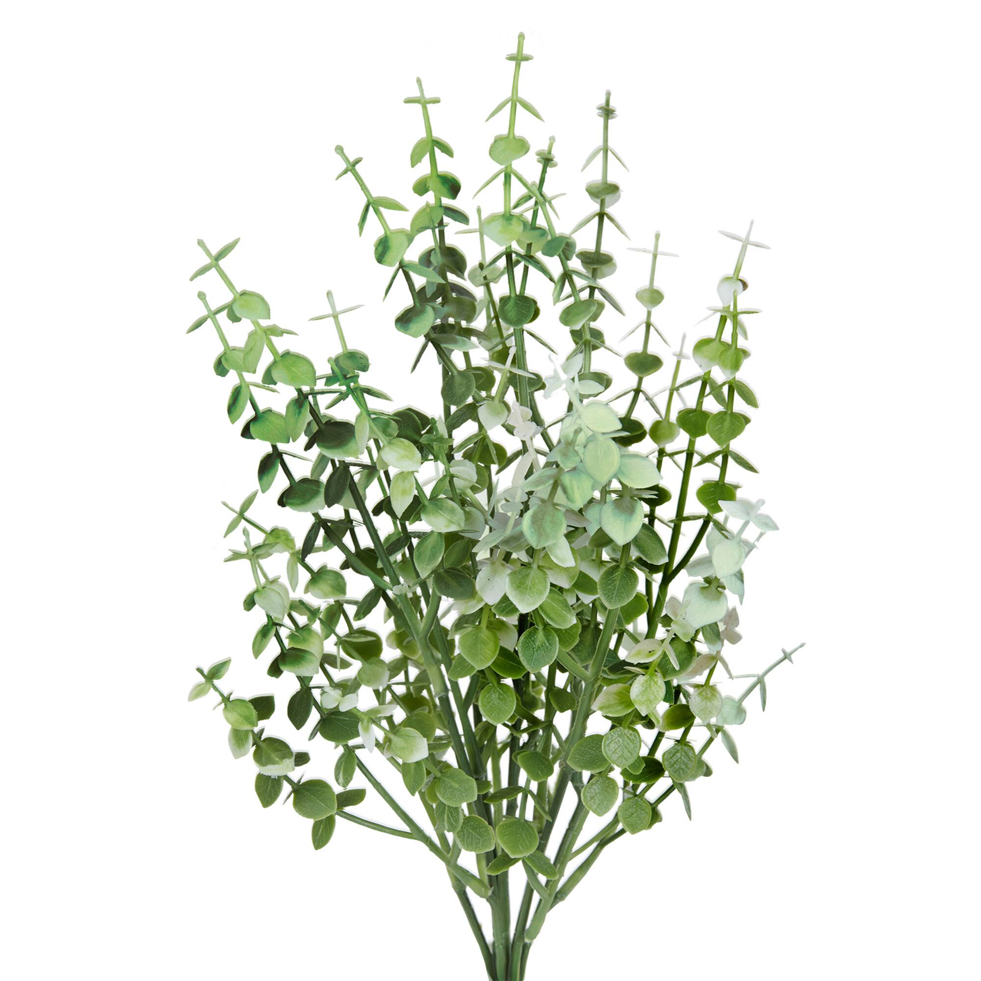 14" Green & White Eucalyptus Bush by Ashland®